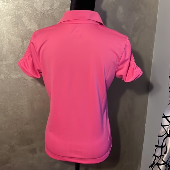 Slazenger tennis/golf polo shirt in pink, dry weave fabric, New without tags, M - Picture 3 of 8